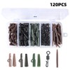 120Pcs Carp Fishing Tackle Kit, Safety Lead Clip Tail Cone
