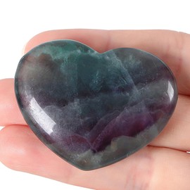 GUJOXILA 45 mm Green Aventurine Heart Crystal Stone Large Crystals Gemstones Heart Shaped Love Healing Crystals Worry Stones for Anxiety Relief Palm Stone Meditation Gifts
