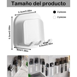 4 Piezas Portacepillos De Dientes, Porta Cepillo De Dientes, Soporte para Cepillo De Dientes, Adecuado para Baños, Cocinas o Viajes, Acabado De Artículos De Higiene Personal