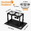Elevated Dog Bowls, 4 Height Adjustable Metal Raised Bowl Stand