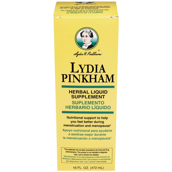 Lydia Pinkham Liquid Herbal Supplement for Menstruation and Menopause Support, 16 Ounce