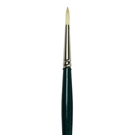 Princeton Ashley Natural Bristle Paint Brush for Oil and Acrylic, Series 5200, Round, 2