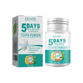 EELHOE 5 Day Whitening Tooth Powder, Clean Teeth Remove Dirt Plaque Fresh Mouth Clean Teeth Powder Oral