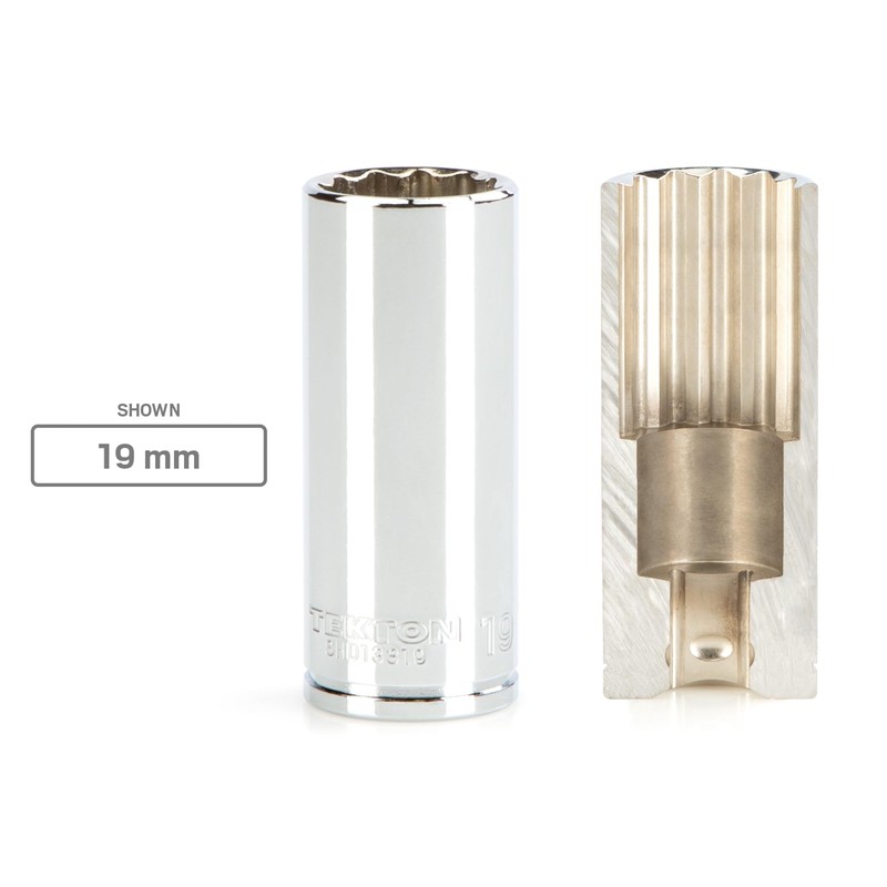 TEKTON 3/8 Inch Drive x 8 mm Deep 12-Point Socket