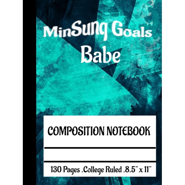 MinSung Goals Composition Notebook: Kpop Stay Fan | College Ruled