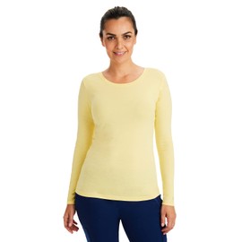 Healing Hands Women's Underscrub Soft Knit Melissa Longsleeve Scrub Tee with Breathable & Easy Care Fabric 5047, XS, Canary
