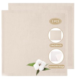 Pack of 2 Straining Cloth Cheese Cloth Filter Cloth Cheese Cloth Nut Milk Bag 100% Natural Cotton Filter Cloth, Kitchen Steam Cloth, Food Preparation and Filter (60 x 60 cm Filter Cloth)