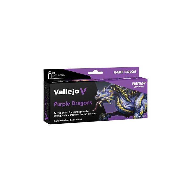 Vallejo Purple Dragon 772194 Paint Set 8 x 18 ml