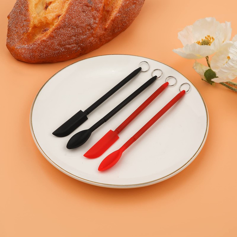 SAVITA Spatula and Spoon Sets Silicone, 2pcs Telescopic Spatula 2pcs