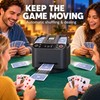 360° Automatic Card Shuffler and Dealer, 2-in-1 Rechargeable Machine with