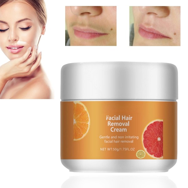 Facial Hair Removal Cream,Natural Facial Hair Remover Cream,Gentle Upper Lip