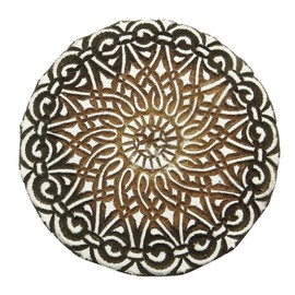Floral Indian Wood Block Art Handcarved Indian Wooden Stamp Scrapbook Stamp