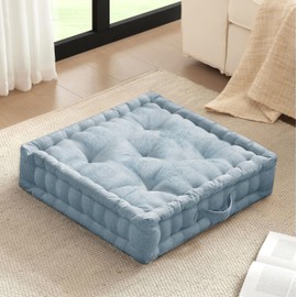 Intelligent Design Azza Large Cushion/Pouf, 24x24, Square Aqua