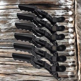 Moneyful Hair Styling Perm Scissors Dyeing Towel Colorful Alligator Teeth Beauty Salon Clamp Pins 6P Set 30 Pieces MF Black / 머니풀 헤어스타일링 파마용가위 염색용타올 컬러풀 악어이빨 미용실 집게핀 6P세트 30개 MF 블랙