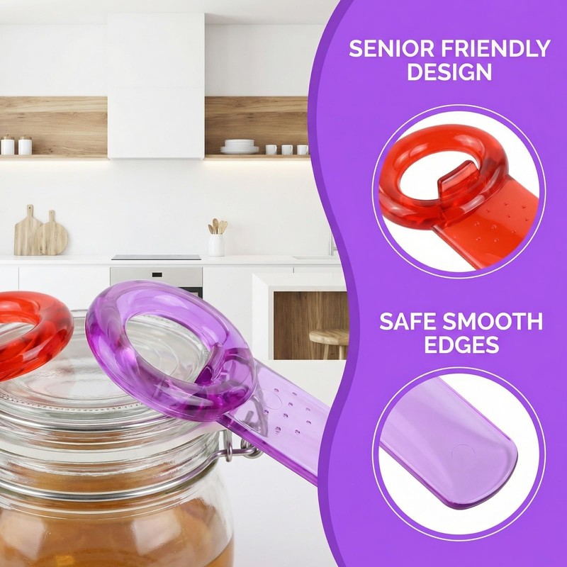 Solvio 2PCS Ring Pull Can Opener & Jar Opener for