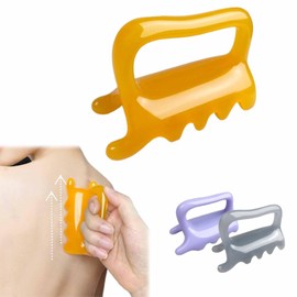 Cassa Plate, For Body, Cassa, Acupressure Point Press, Home Esthetics, Acupressure Substitute, Resin, Handle Included, Easy to Hold and Push, Portable, Unisex, Facial Device, Stiff Shoulder, Neck