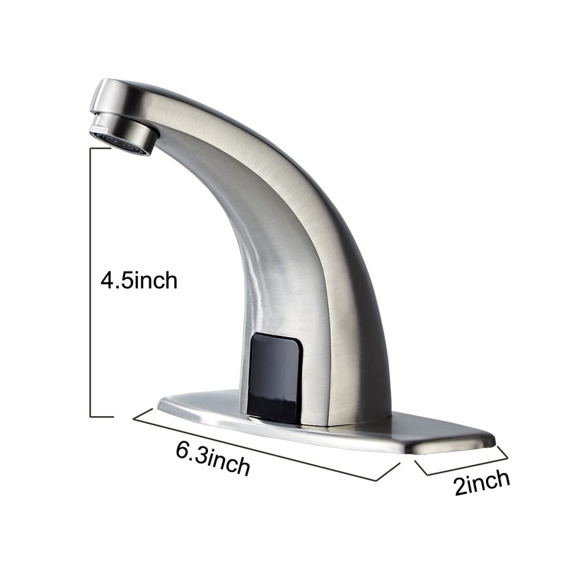 Touchless Bathroom Sink Faucet，Automatic Motion Sensor Faucets with 1 Hole