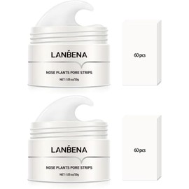 2 unidades Crema Mágica Para Quitar Espinillas y Puntos Negros Con 60 Tiras Removedores, Nariz Tiras Limpieza Poro Remover Espinilla Eliminación Pelar Nariz Tiras Nose Pore Strips