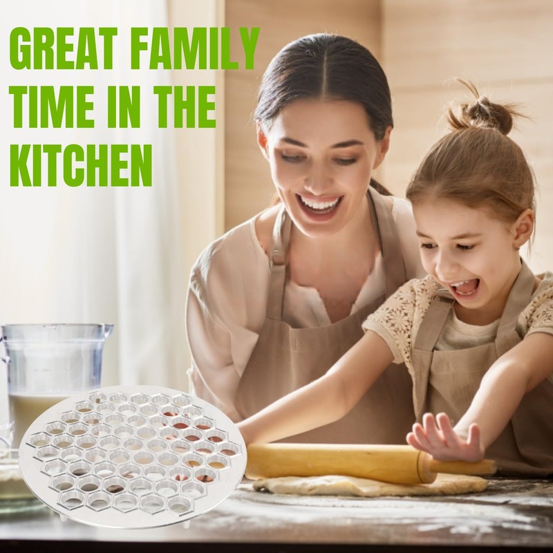 61 Holes Aluminum Alloy Ravioli Maker, Dumpling Mold Press Kitchen