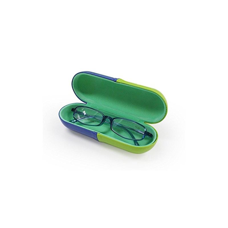 A-138 Capsule Glasses Case, Green/Blue