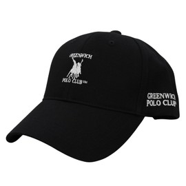 Greenwich Polo Club 212PC58 Unisex Cap, Twill Material, Adjustable Size, Black, Free size