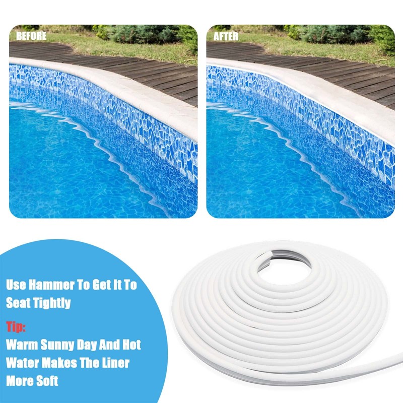 Swimming Pool Beaded Liners Lock 120'ft, Pool Liner Lock for