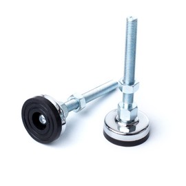 RUBBERGIANT Adjustable Machine Levelling Feet 4 Packs M10 x 50mm Non Slip Chrome Base Adjust Legs Height Anti-Vibration Noise Reduction Conveyor Feet Machine Mounts I ALS Series