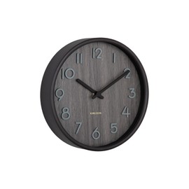 Karlsson Pure Small Wall Clock, Brown, Diameter 22 cm, Round, Wood, Wall Clock, Modern Living Room, Wall Clocks