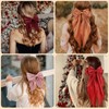 Hair Accessories - 3 Pcs Oversized Satin Hair Barrettes, Ribbon