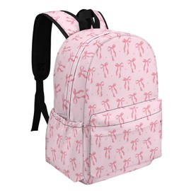 CSSGUOTOU Bow Cute School Bag, Bow Backpack, 17 inch Preppy Rucksack, Bow Lovers Gifts