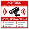 7 x Stickers Video Surveillance (10 x 10 cm) -