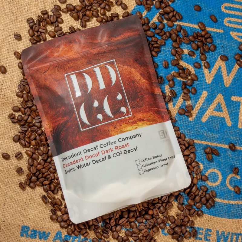 Decaffeinated Strongest Dark Roast Ground Coffee 227g - Decadent Decaf