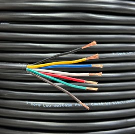 electrosmart 5m 7 Core Copper Cable Car Van Trailer Tail LED Lighting Wire Caravan 11A 12v 24v