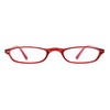 Peepers by PeeperSpecs Women's Skinny Mini Rectangular Reading Glasses, Red,