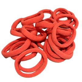 Hair Bands Bobbles Elastics Thick Endless Design Snag Free Bright Colours - 20 Pack (Salmon)