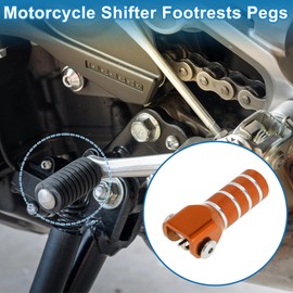 A ABSOPRO Orange Motorcycle Shifter Footrests Pegs for Yamaha YZF Cylinder Square Shift Foot Rests Peg Footboards Aluminum Alloy 1 Pc