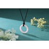 Jovivi Healing Crystal Pendant Necklace Women Natural Pink Rose Quartz