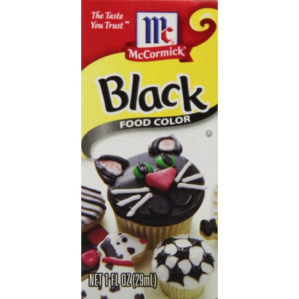McCormick Food Color, Black, 1 oz (Pack of 6)