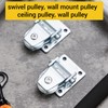Hicarer 6 Pcs 1-3/8" Groove Cable Pulley Rotation Traction Wheel