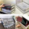 WizeFolk Clear Boxes for A4 Documents Document Organizer Stackable Clear