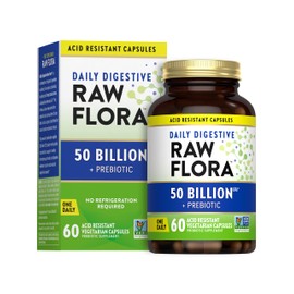 Nature's Truth Raw Flora Probiotic with Prebiotics | 50 Billion CFU | Daily Digestive Capsules | Vegetarian & Gluten Free Supplement for Men and Women | by Nature's Truth