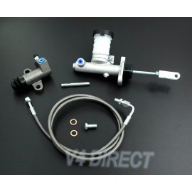 Blitech Master & Slave Cylinder & Stainless Steel Clutch Line For 1991-1998 Nissan 240sx