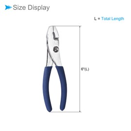 CoCud Slip Joint Pliers, Overall Length 6 Inch, with Serrated Jaw Precision End Nippers Wire Cutter Pliers Nail Puller Tool - (Applications: for Cut Wire Nails Materials)