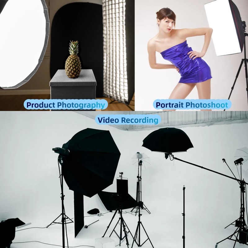 2Pcs 135W Light Bulb 5500K CFL Roas Daylight Spiral Softbox