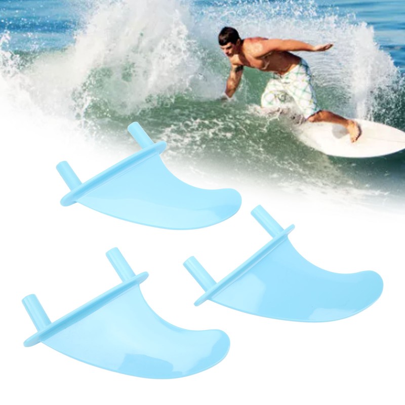 Surfboard Fins Soft Top Tri Fin Set PVC Plastic for