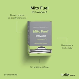 MATTER SMART NUTRIENTS| Mito Fuel Sport I Pre-workout I D-ribosa, L-carnitina, L-taurina, L-arginina I Suplemento que contribuye al rendimiento físico I Sabor Limonada Rosa I 20 sobres de 10 g c/u