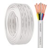 MOOKEERF 22 Gauge 8 Conductor Shielded Wire 50FT 22/8 22AWG