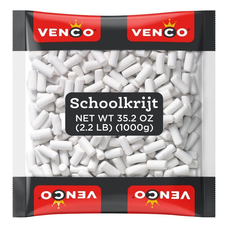 Venco Schoolkrijt Licorice Chalk Candy - School Chalk Original Dutch