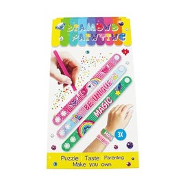Pracht Creatives Hobby 6048-20021 Diamond Painting Armbänder, 3 Stück, Bastelset zum Gestalten eines persönlichen Armbandes mit Glitzersteinchen, für Kinder ab 5 Jahren