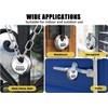 DELSWIN 4 Digit Combination Disc Padlock with Hardened Steel Shackle
